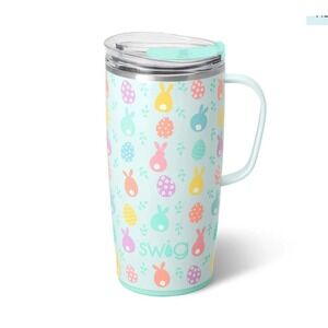 SWIG NWT Easter Egg Hunt Stainless Steel Travel Mug 22 Oz Bunny Aqua‎